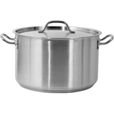 Каструля середня з кришкою з нержавіючої сталі Yato 36x22 см 22,4 л (5906083860188)