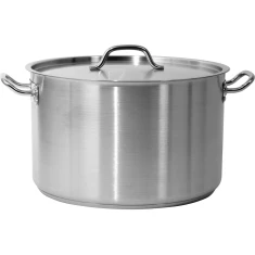 Каструля низька з кришкою з нержавіючої сталі Yato 40x25 см 31,4 л (5906083860300)