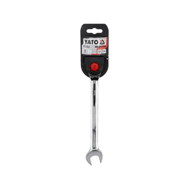 Ключ ріжково-накидний з тріскачкою Yato 18 мм (5906083916618)