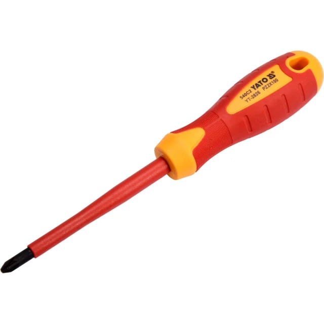Викрутка ізольована Yato 1000 В PZ2x100 мм (5906083928260)