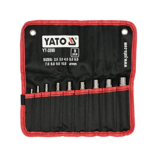 Набор пробойников для кожи Yato 9 шт (5906083935909)