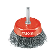 Щетка торцевая Ø Yato 75 мм с хвостовиком проволока нержавеющая (5906083947513)