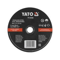Диск відрізний по нержавіючій сталі Yato 180x1,5x22 мм (5906083961052)