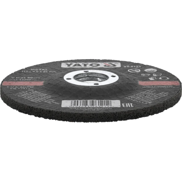 Диск для шліфування металу Yato 115x6,0x22 мм (5906083961212)