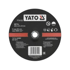 Диск для шліфування металу Yato 230x6,0x22 мм (5906083961250)