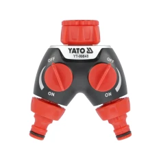 Кран садовый двойной Yato (5906083998485)