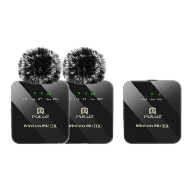 Микрофон беспроводной Puluz 2TX+1RX (PU3154B)