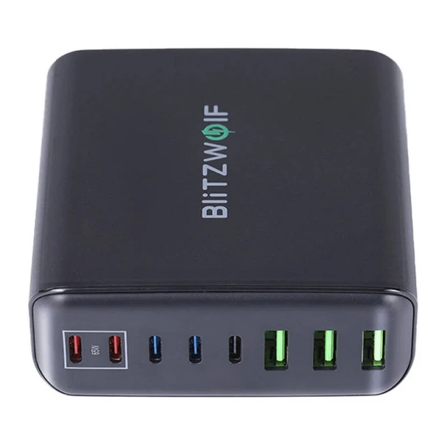 Мережевий зарядний пристрій BlitzWolf BW-S26 250W Black (5906168437526)