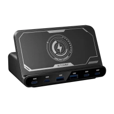 Зарядний пристрій мережевий Blitzwolf BW-S27 160W 4xUSB-C 2xUSB-A Qi 15W Black