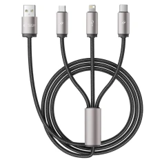Кабель Tech-Protect UltraBoost 3-in-1 USB-A to Lightning | USB-C | micro-USB 1m Grey (5906203691272)