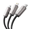 Кабель Tech-Protect UltraBoost 3-in-1 USB-A to Lightning | USB-C | micro-USB 1m Grey (5906203691272)