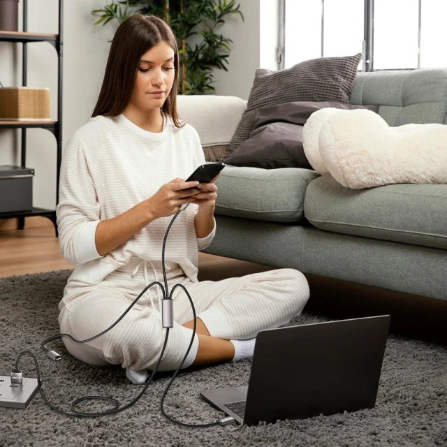 Кабель Tech-Protect UltraBoost 3-in-1 USB-A to Lightning | USB-C | micro-USB 1m Grey (5906203691272)