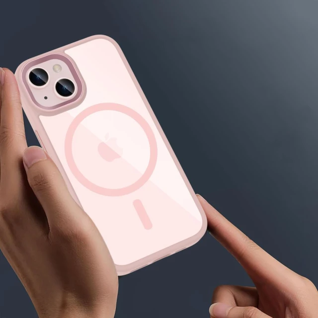 Чохол Tech-Protect MagMat для iPhone 15 Pink Clear with MagSafe (5906302307999)