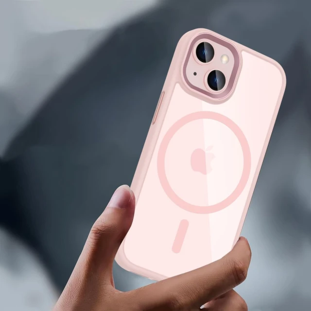Чохол Tech-Protect MagMat для iPhone 15 Pink Clear with MagSafe (5906302307999)