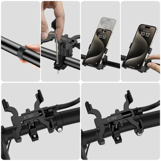 Тримач на кермо для велосипеда/самоката Tech-Protect V3 Universal Bike Mount Black (5906302308965)