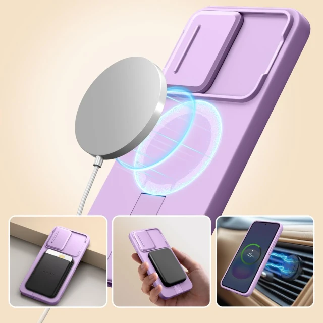Чохол Tech-Protect Kevlar Aura для Samsung Galaxy A57 Violet with MagSafe (5906302309139)