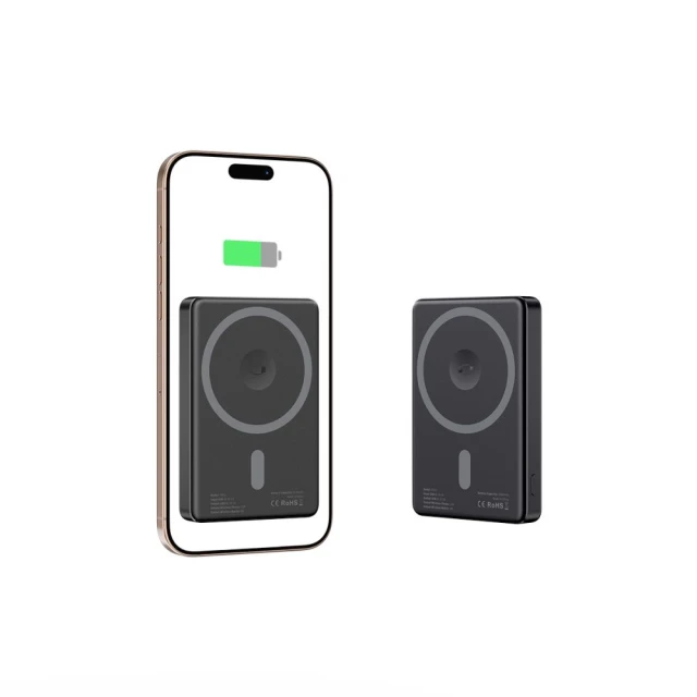 Портативний зарядний пристрій Tech-Protect PB33 LifeMag 5000mAh Black with MagSafe (5906302309580)