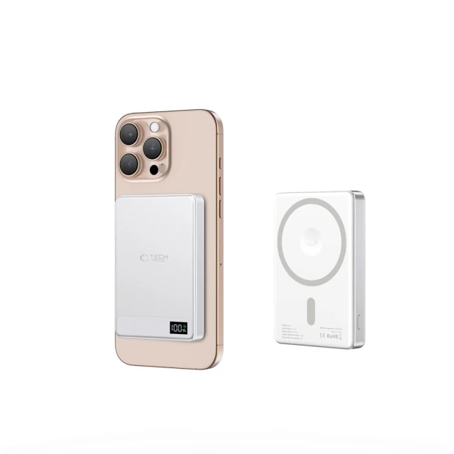 Портативний зарядний пристрій Tech-Protect PB33 LifeMag 5000mAh Silver with MagSafe (5906302309597)