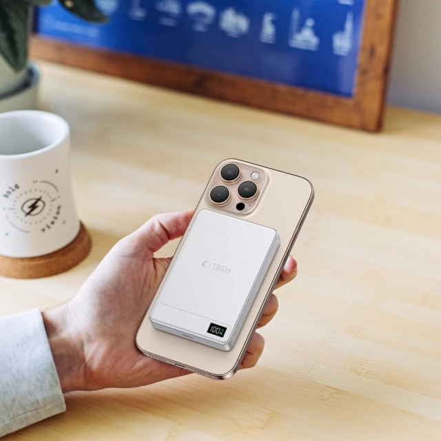 Портативний зарядний пристрій Tech-Protect PB33 LifeMag 5000mAh Silver with MagSafe (5906302309597)
