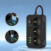 Сетевой удлинитель Tech-Protect PC3X6 3xUSB | 3xUSB-C | 3xSocket 2m Black (5906302310555)