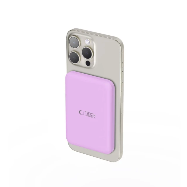 Портативний зарядний пристрій Tech-Protect PB10 LifeMag 5000mAh Lilac with MagSafe (5906302310692)