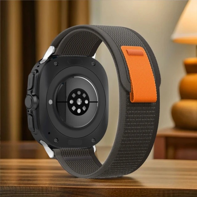 Ремінець Tech-Protect Nylon для Samsung Galaxy Watch Ultra 47 mm Black/Orange (5906302312382)