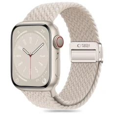 Ремінець Tech-Protect Nylonmag для Apple Watch Series 11/10 42 mm | Series 9/8/7 41 mm | 6/5/SE 40 mm | 3/2/1 38 mm Natural Titanium (5906302312849)