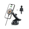 Автотримач із функцією бездротової зарядки Tech-Protect MM15W-V5 Magnetic 15W Black with MagSafe (5906302313228)