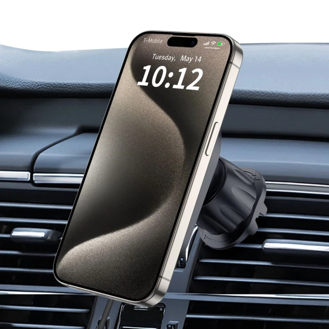 Автотримач із функцією бездротової зарядки Tech-Protect MM15W-V6 Magnetic Dashboard & Vent Car Mount Wireless Charger 15W Black with MagSafe (59063023
