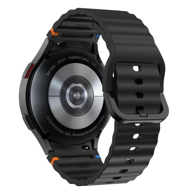 Ремінець Tech-Protect Silicone Sport для Samsung Galaxy Watch 4/5/5 Pro/6/7/FE Black (5906302313389)
