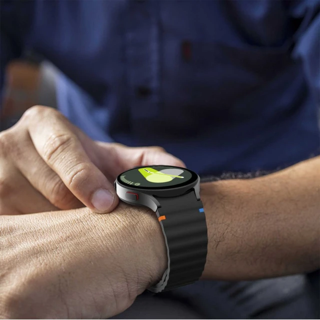 Ремінець Tech-Protect Silicone Sport для Samsung Galaxy Watch 4/5/5 Pro/6/7/FE Black (5906302313389)
