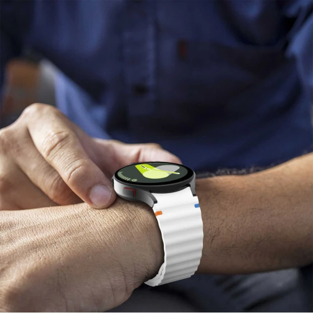 Ремінець Tech-Protect Silicone Sport для Samsung Galaxy Watch 4/5/5 Pro/6/7/FE White (5906302313396)
