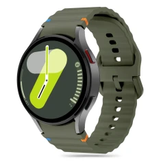 Ремінець Tech-Protect Silicone Sport для Samsung Galaxy Watch 4/5/5 Pro/6/7/FE Army Green (5906302313464)