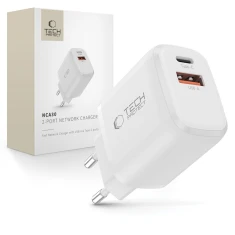 Мережевий зарядний пристрій Tech-Protect NCA30 QC/PD 30W USB-C | USB-A White (5906302318766)