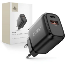 Мережевий зарядний пристрій Tech-Protect NCA30 QC/PD 30W USB-C | USB-A Black (5906302318780)