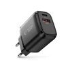 Сетевое зарядное устройство для Tech-Protect NCA30 QC/PD 30W USB-C | USB-A Black (5906302318780)