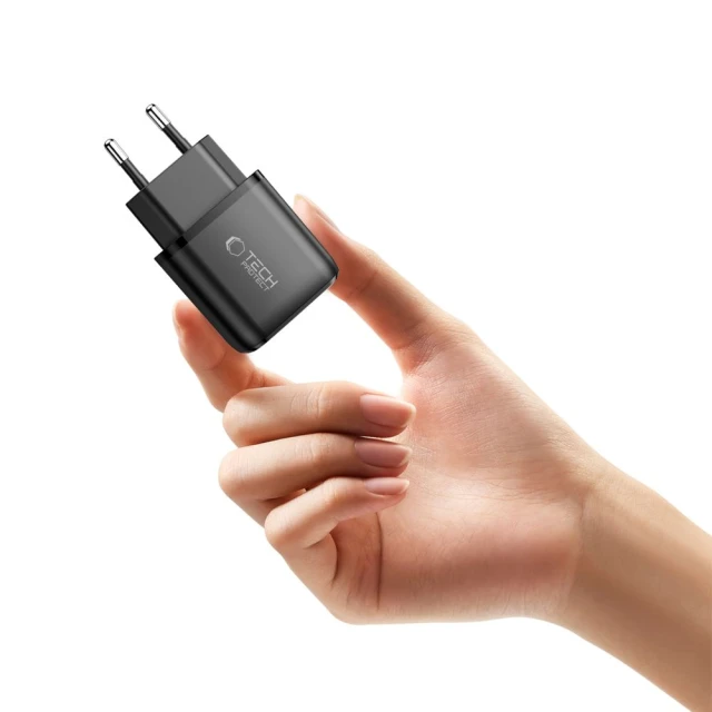 Сетевое зарядное устройство для Tech-Protect NCA30 QC/PD 30W USB-C | USB-A Black (5906302318780)