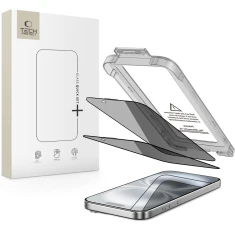 Защитное стекло Tech-Protect Quick Set Spy+ для iPhone 16 15 Privacy (2 pack) (5906302318803)