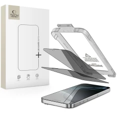 Защитное стекло Tech-Protect Quick Set Spy+ для iPhone 16 Pro Max Privacy (2 pack) (5906302318858)