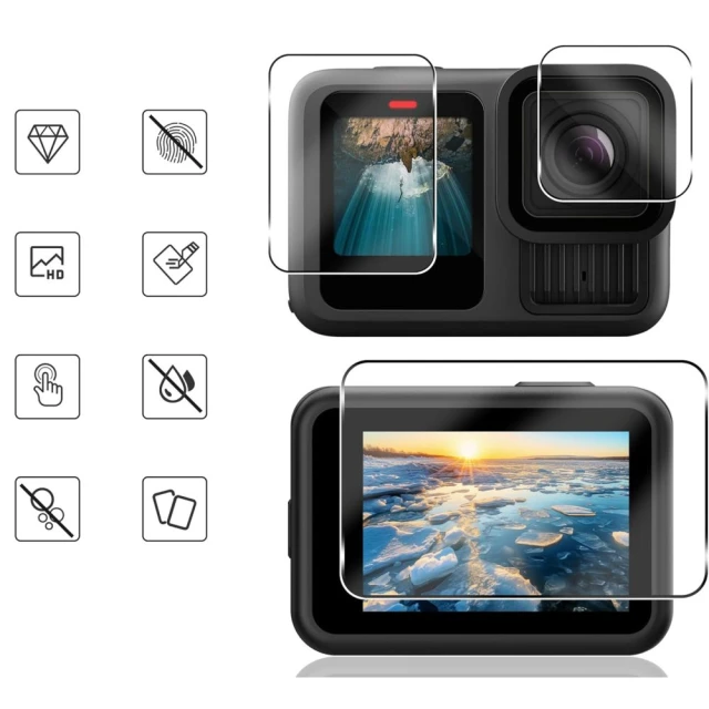 Захисне скло Tech-Protect Glass Fit+ для GoPro Hero 13 Clear (2 pack) (5906302318933)