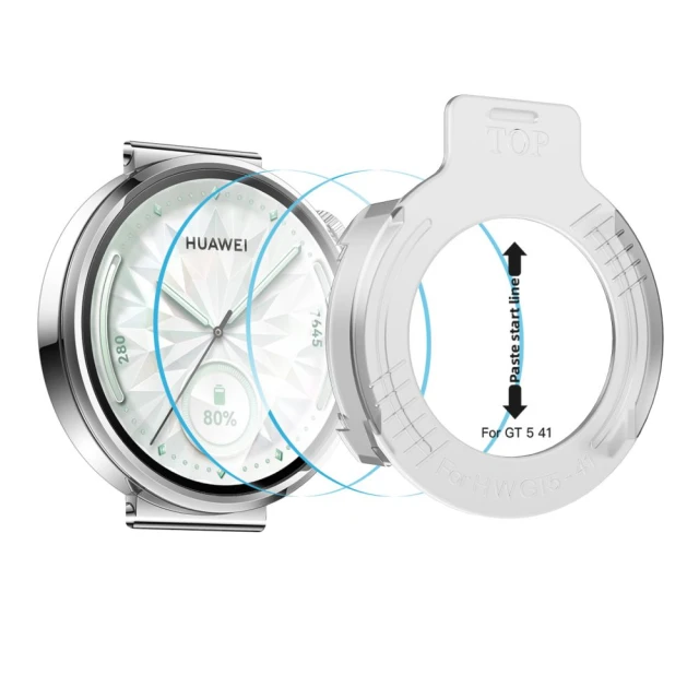 Захисне скло Tech-Protect Easy Set+ для Huawei Watch GT 5 41 mm Clear (2 pack) (5906302318940)
