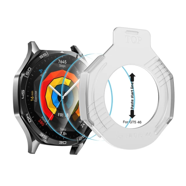 Захисне скло Tech-Protect Easy Set+ для Huawei Watch GT 5 46 mm Clear (2 pack) (5906302318957)