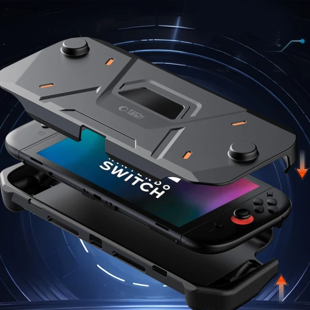 Чехол Tech-Protect Carbonox для Nintendo Switch 2 Black (5906302318971)