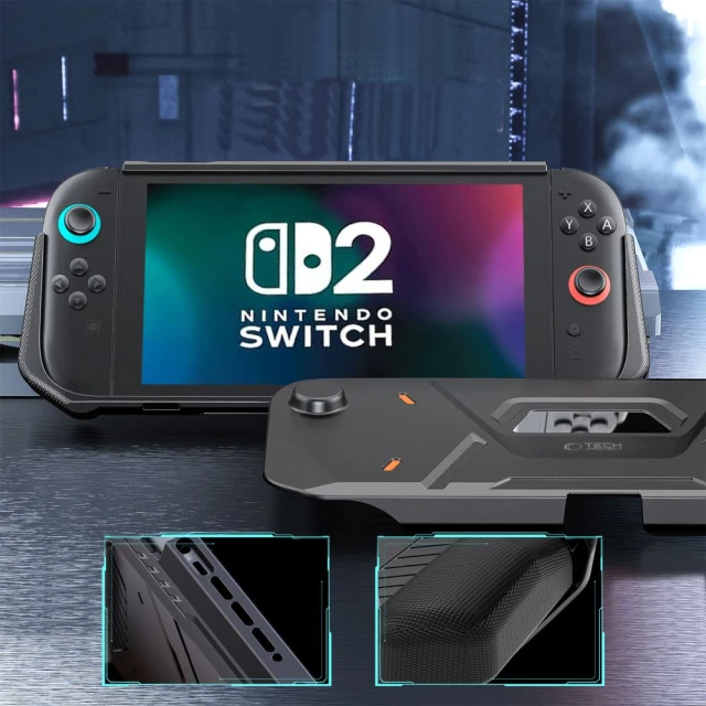 Чехол Tech-Protect Carbonox для Nintendo Switch 2 Black (5906302318971)