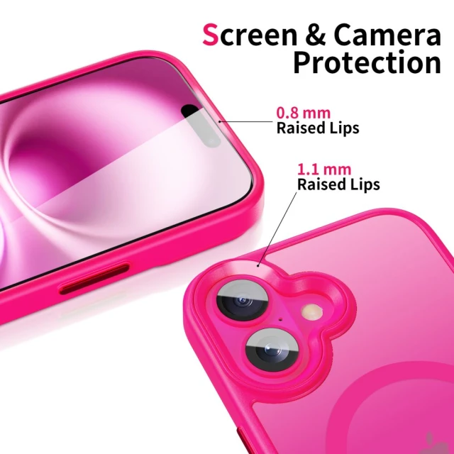 Чохол Tech-Protect MagMat для iPhone 16 Blazing Pink with MagSafe (5906302334247)