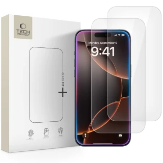 Захисне скло Tech-Protect Glass Fit+ для iPhone 18 Pro | 17 Pro | 17 | 16 Pro Clear (2 pack) (5906302319237)