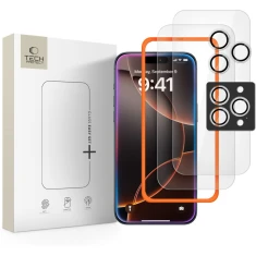 Захисне скло Tech-Protect Easy Set+ для iPhone 17 Pro Max | 16 Pro Max Clear (3 pack) (5906302319299)