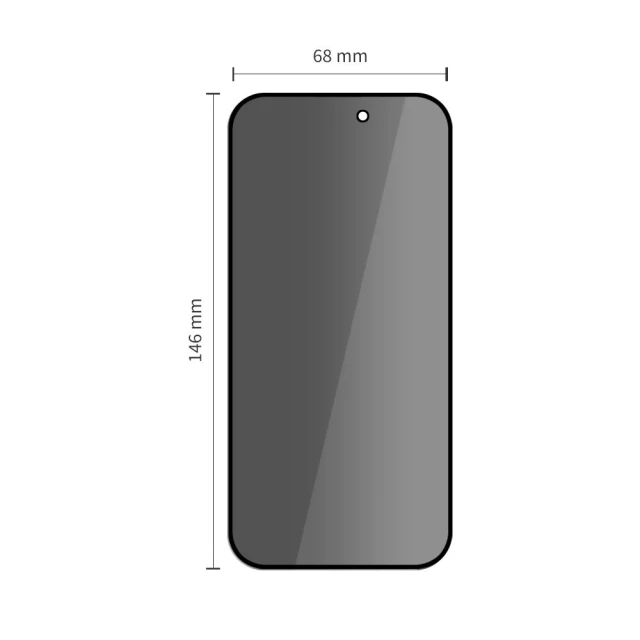 Захисне скло Tech-Protect Glass Spy+ для iPhone 17 Pro | 17 | 16 Pro Privacy (2 pack) (5906302319305)