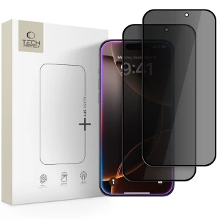 Захисне скло Tech-Protect Glass Spy+ для iPhone 17 Pro | 17 | 16 Pro Privacy (2 pack) (5906302319305)