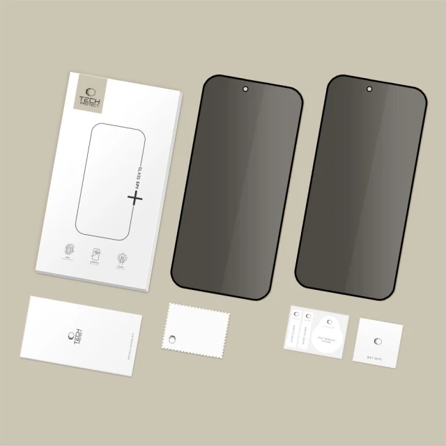 Захисне скло Tech-Protect Glass Spy+ для iPhone 17 Air Privacy (2 pack) (5906302319312)